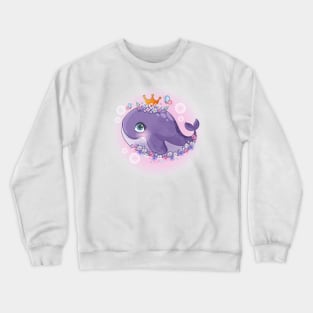 cute baby whale Crewneck Sweatshirt